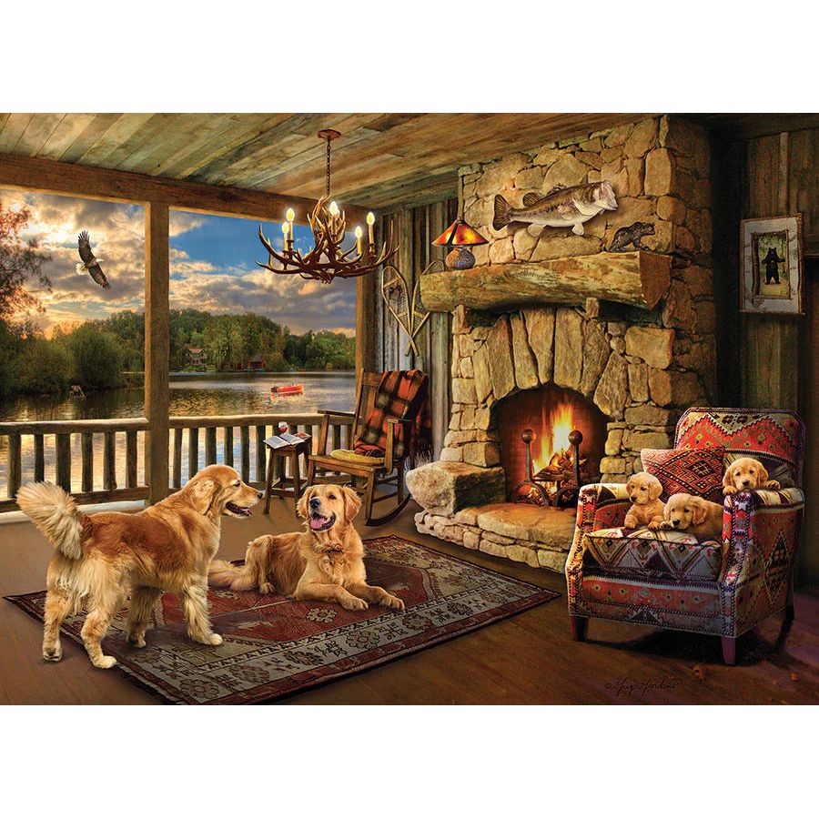 Cobble Hill Lakeside Cabin 1000 Piece Puzzle