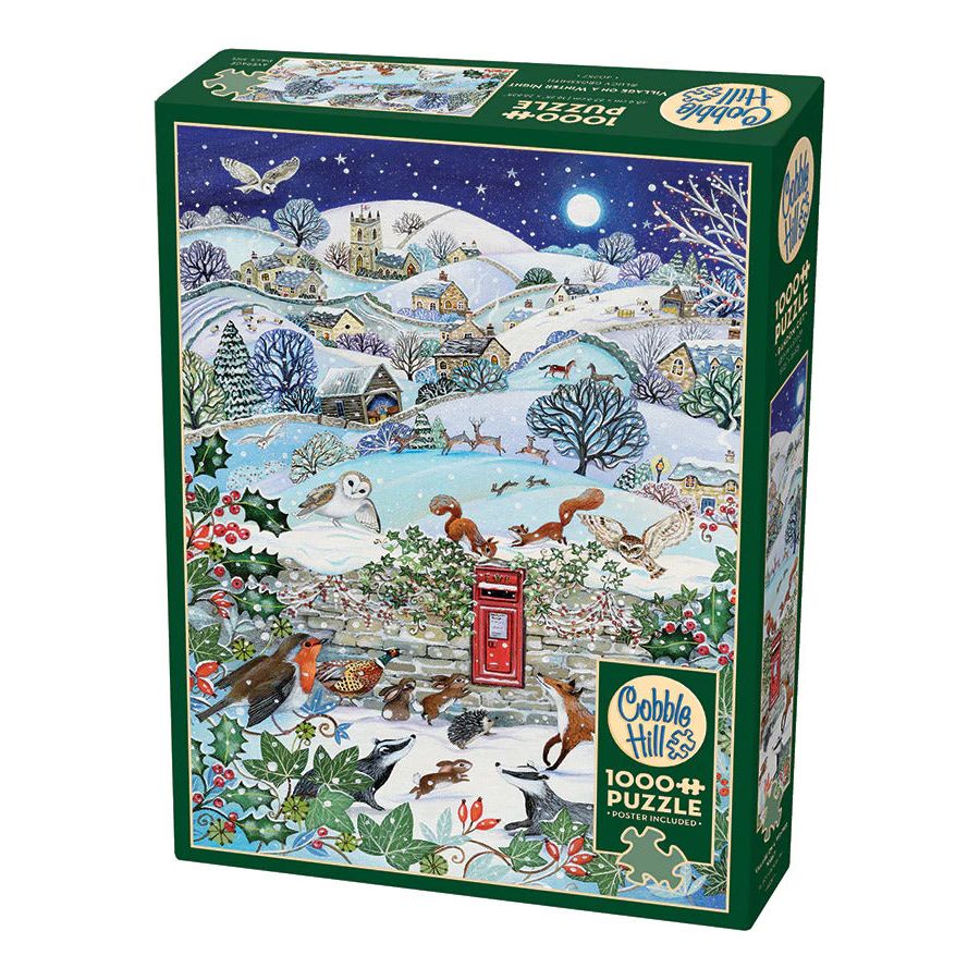 Cobble Hill Village on a Winter Night 1000 Piece Puzzle