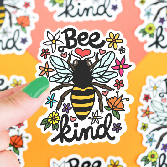 Turtle's Soup Bee Kind Vinyl Sticker