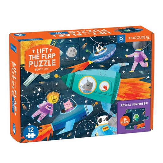 Mudpuppy Blast Off! Lift-the-Flap Puzzle