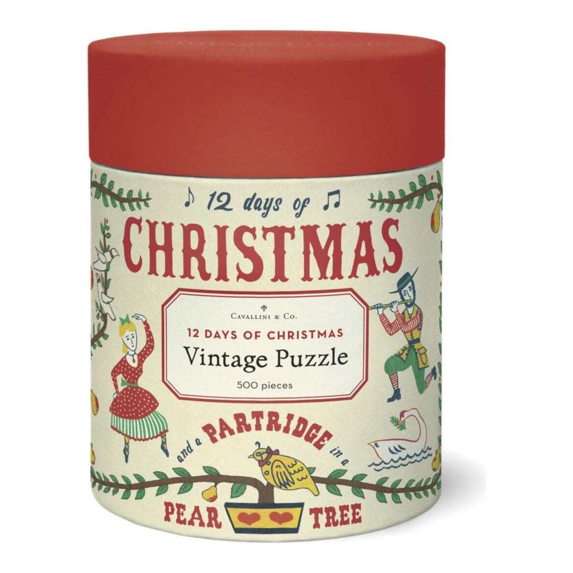 Cavallini & Co. - 12 Days of Christmas 500 Piece Puzzle