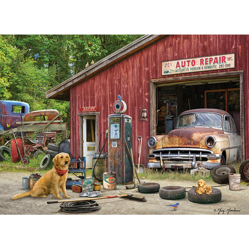 Cobble Hill Auto Repair 500 Piece Puzzle