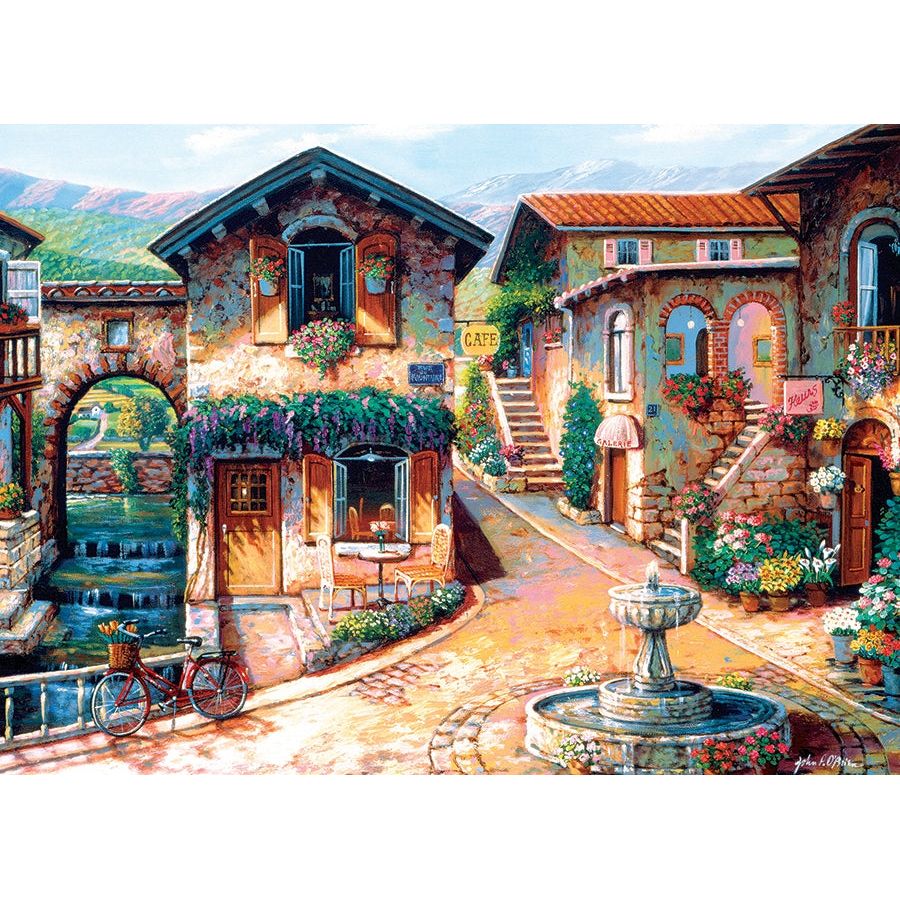 Cobble Hill Fountain on the Square 1000 Piece Puzzle