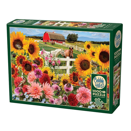 Cobble Hill Sunflower Farm 1000 Piece Puzzle