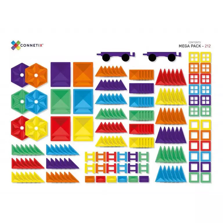Connetix 212 Piece Rainbow Mega Pack