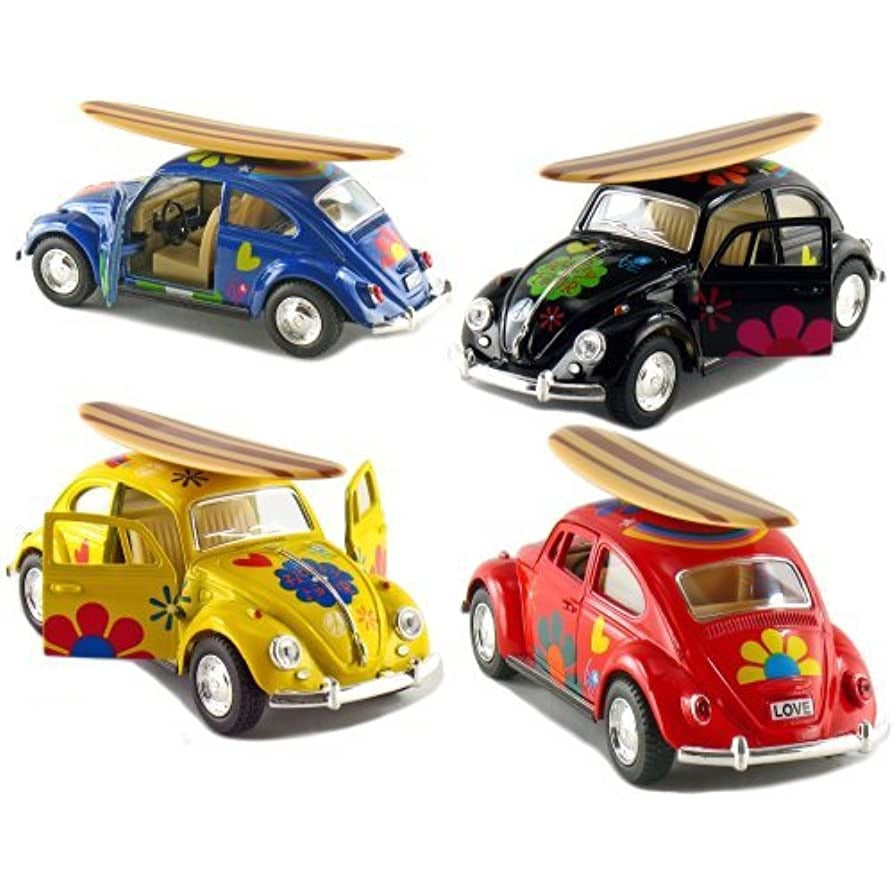 Die-Cast VW Beetle with Surfboard