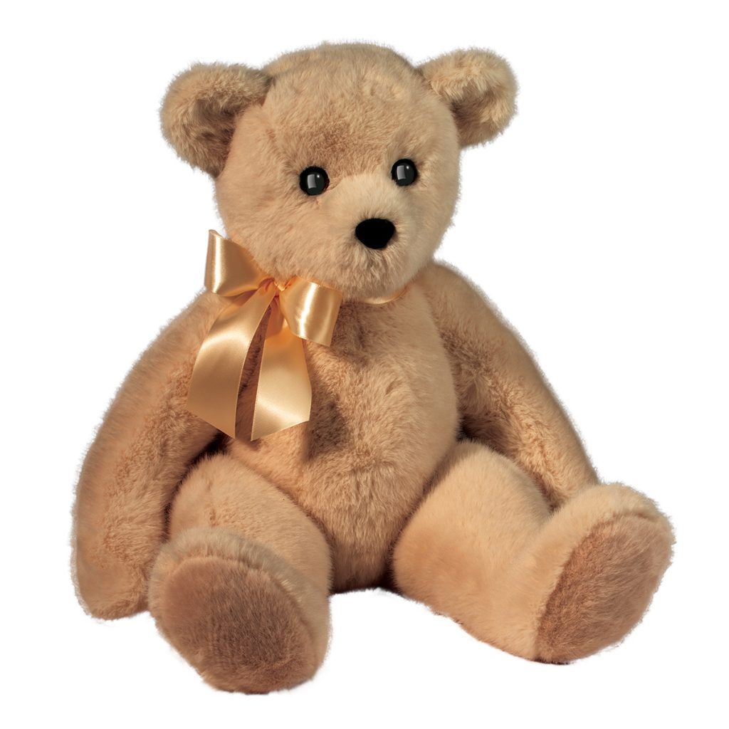 Douglas Graham Golden Bear with Ribbon (Large) - 15"
