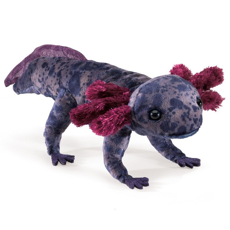 Folkmanis Mini Black Axolotl Finger Puppet