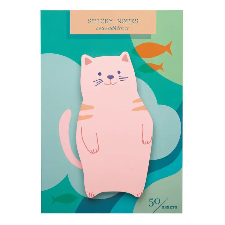 Girl of All Work Gone Fishing Die Cut Sticky Notes