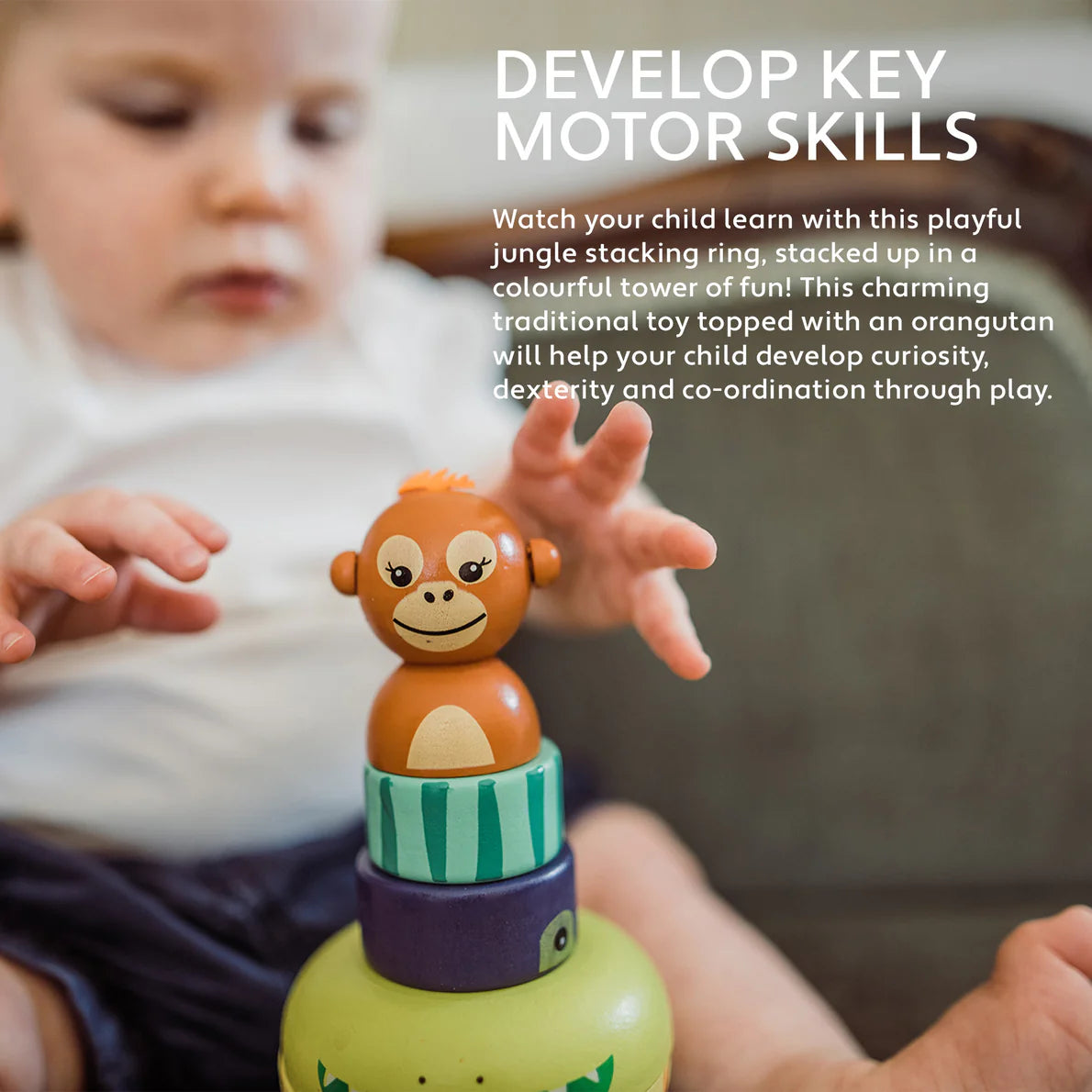 Orange Tree Toys Jungle Animals Stacking Ring