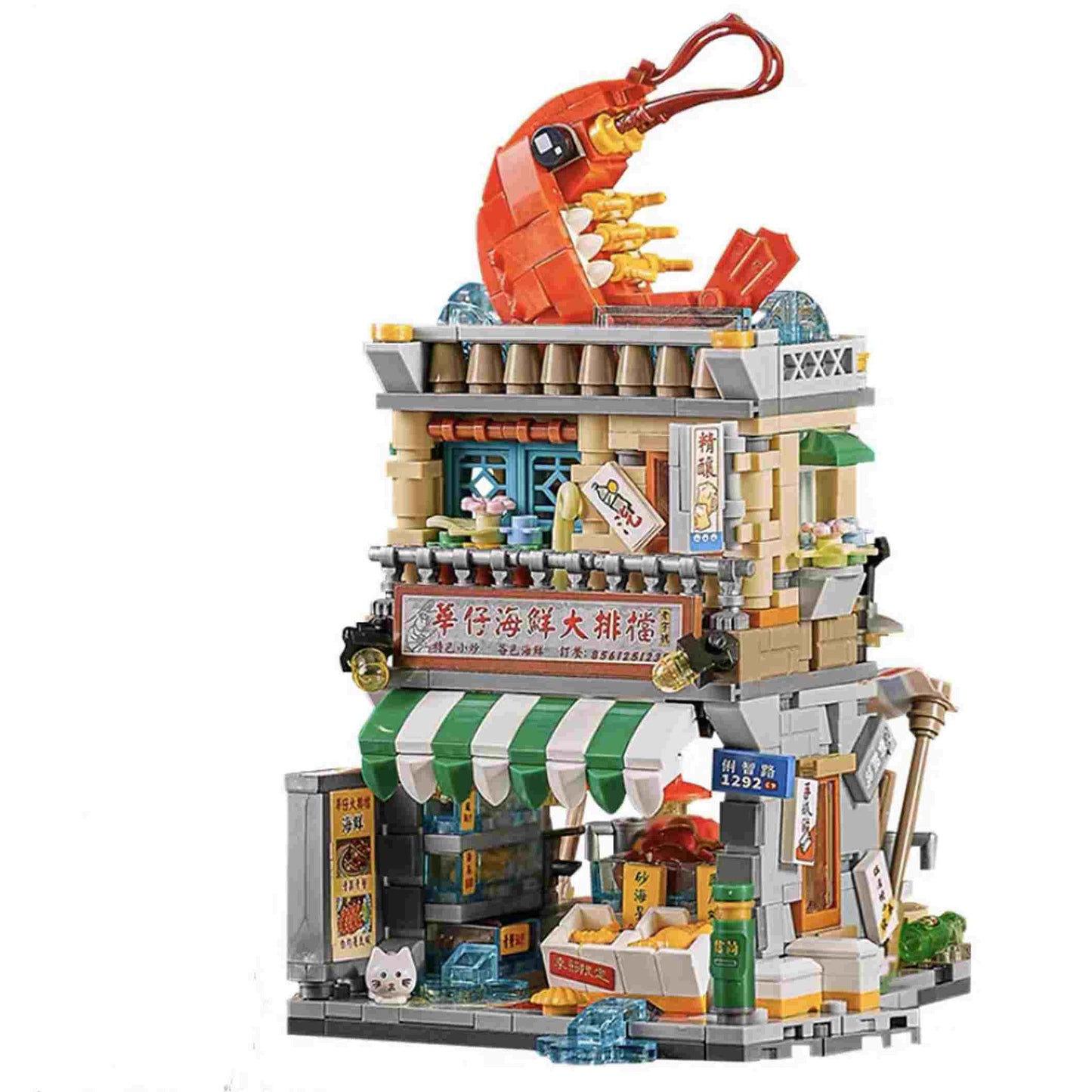 LOZ Blocks - Street Mini Seafood Stall