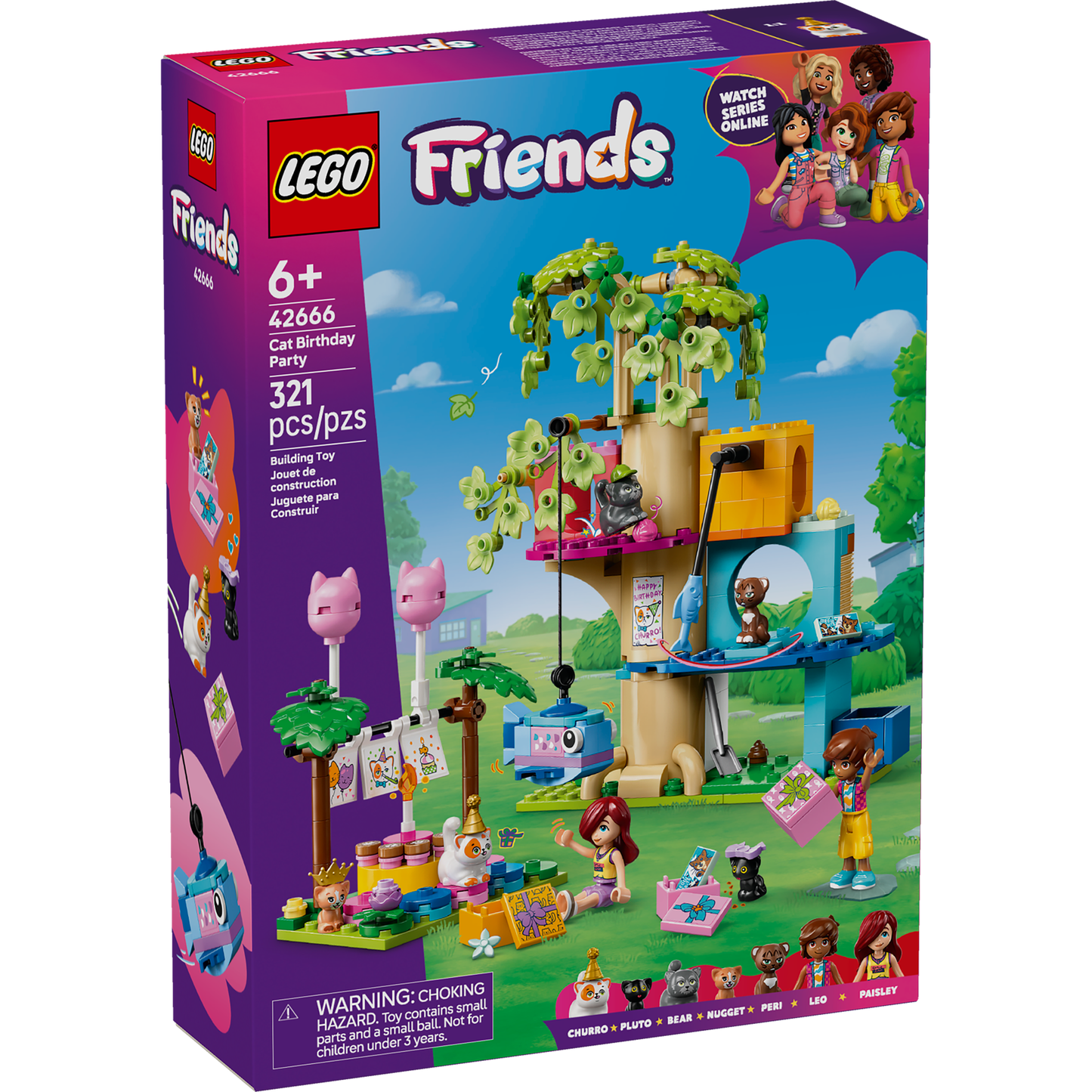 Lego Friends Cat Birthday Party & Tree House