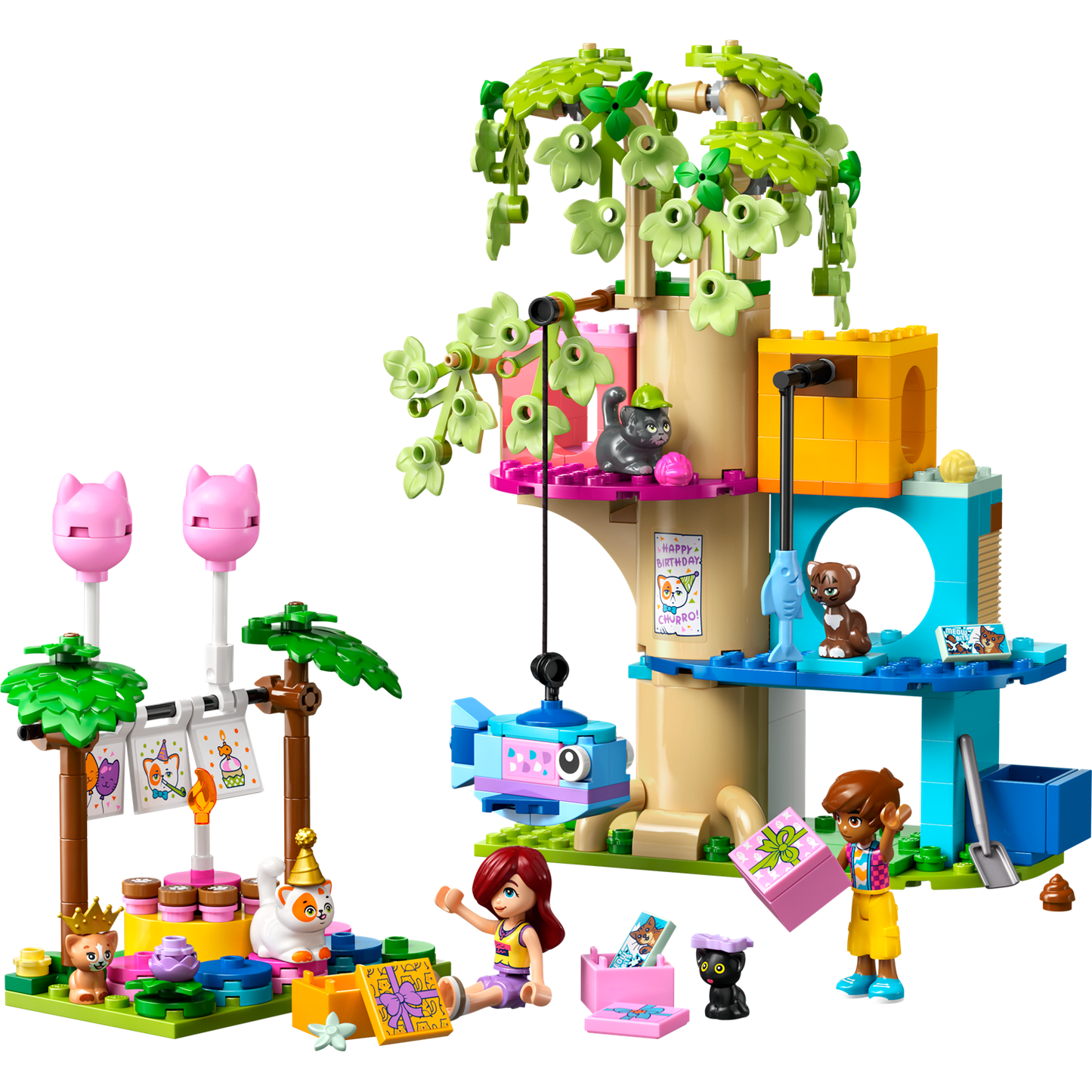 Lego Friends Cat Birthday Party & Tree House