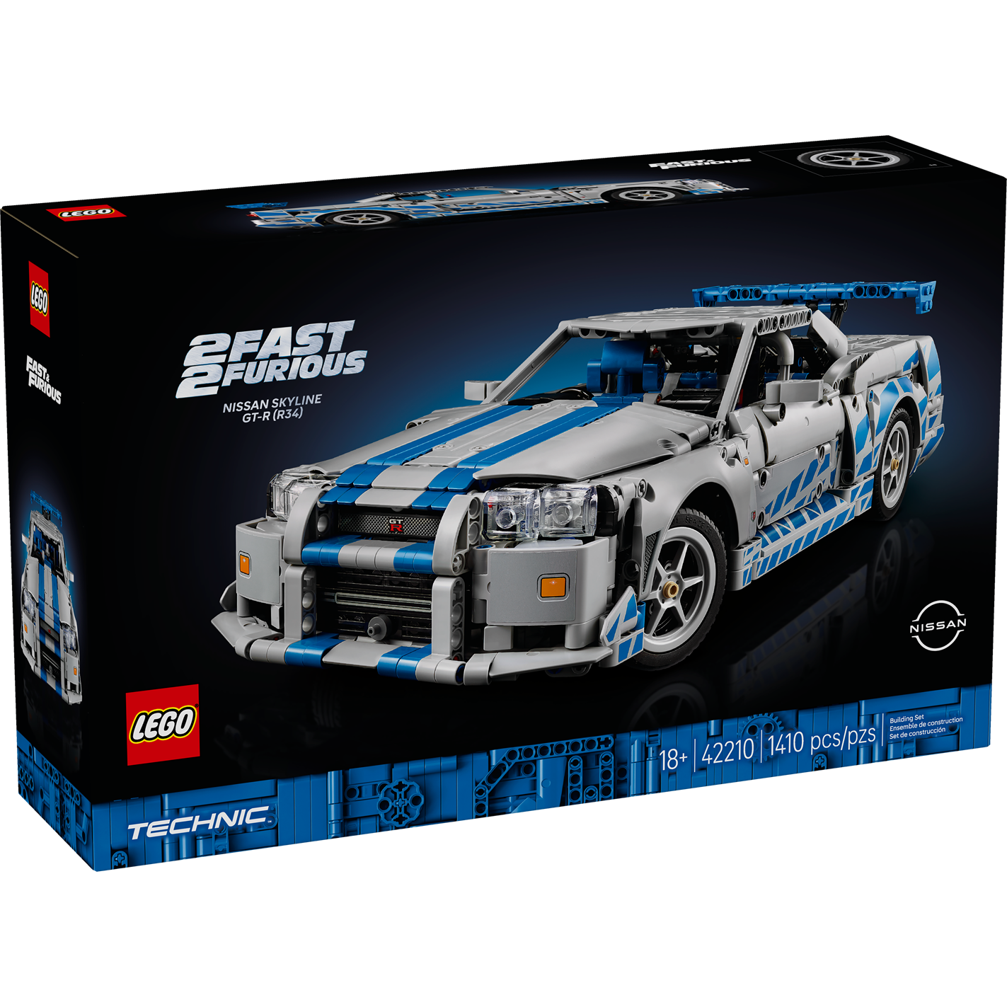 Lego Technic 2 Fast 2 Furious Nissan Skyline GT-R (R34) Car
