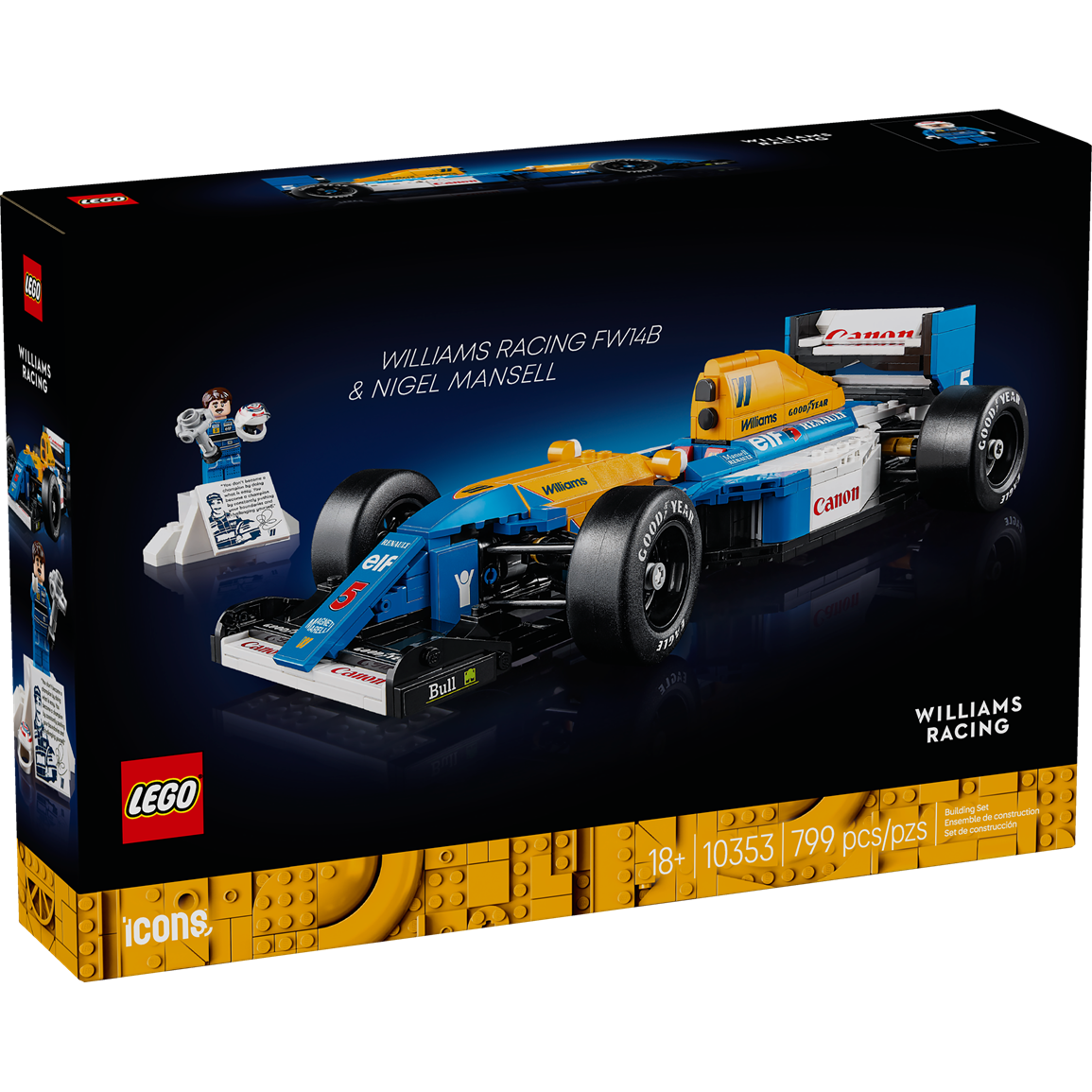 Lego Icons Williams Racing FW14B & Nigel Mansell