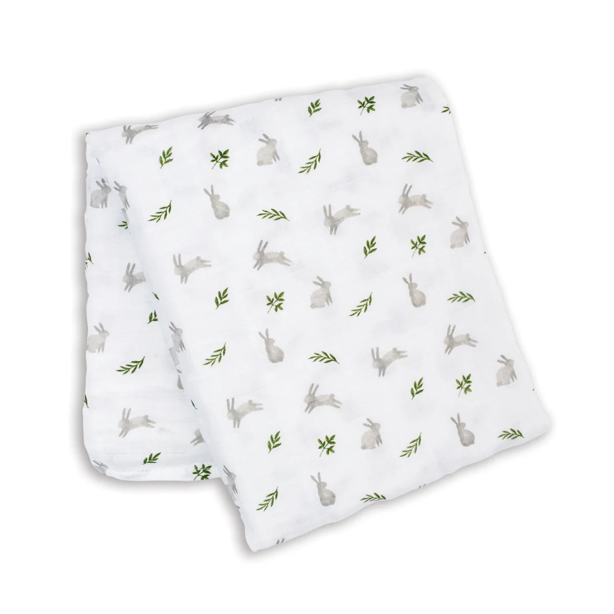 Lulujo Organic Cotton Large Muslin Swaddle Blanket - Bunnies