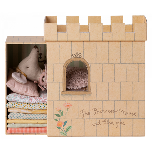 Maileg Princess and the Pea - Big Sister Mouse - Pink Box