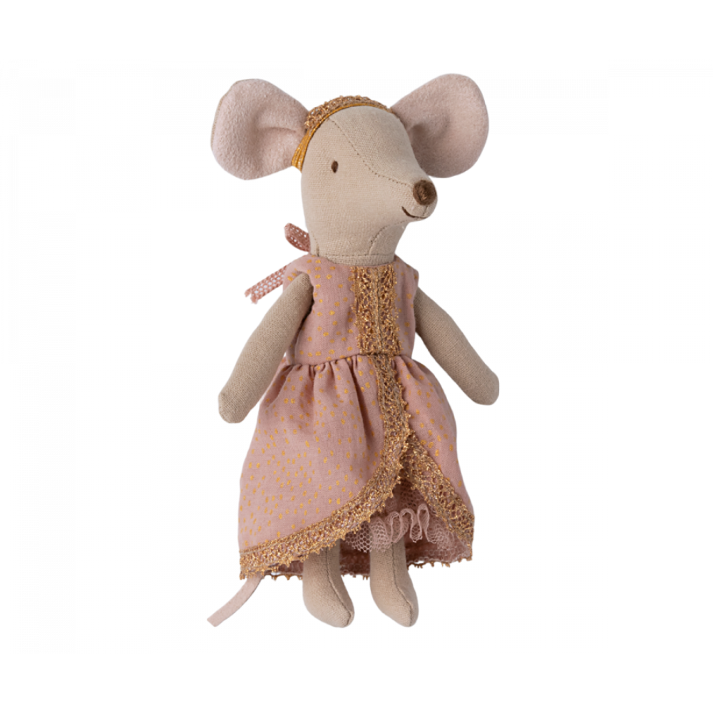 Maileg Princess and the Pea - Big Sister Mouse - Pink Box
