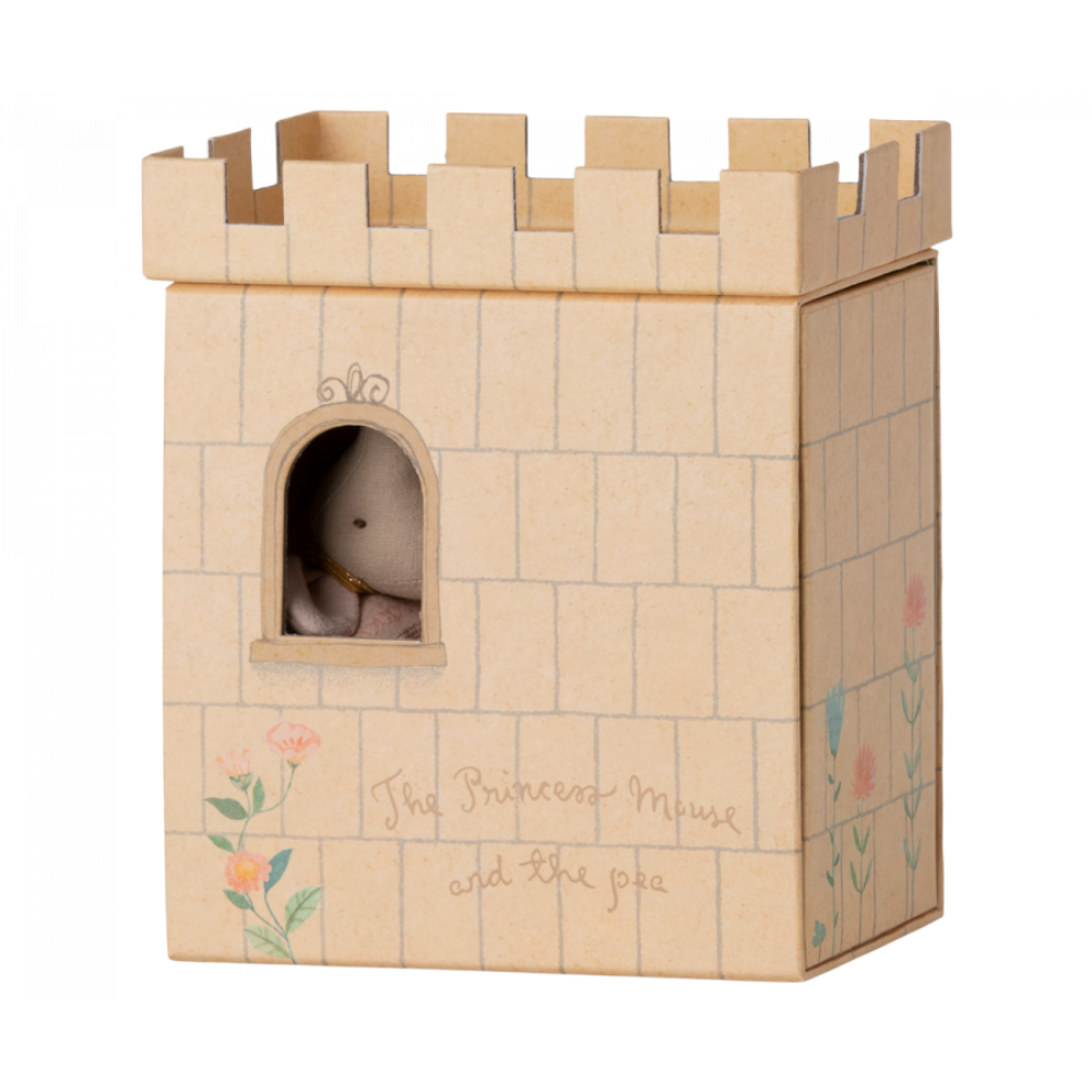Maileg Princess and the Pea - Big Sister Mouse - Pink Box