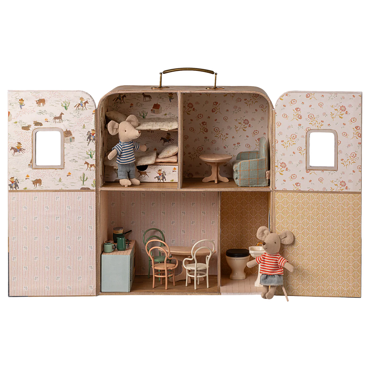 Maileg SuitCasa, Suitcase for Little Sister & Little Brother Mouse