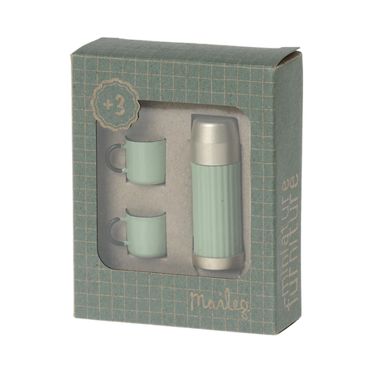 Maileg Thermos And Cups - Mint