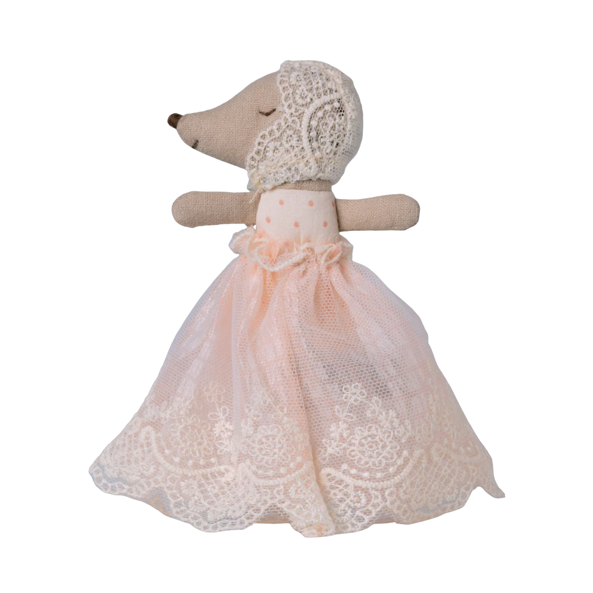 Maileg Baby Mouse In Gown - Powder