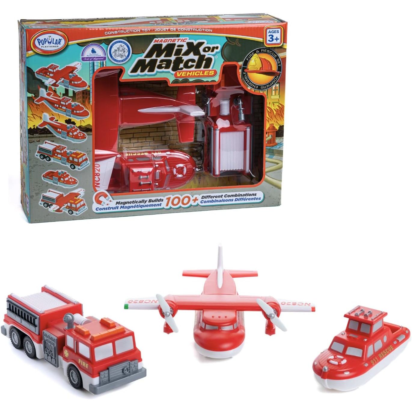 Popular Playthings Mix or Match Fire and Rescue Vehicles