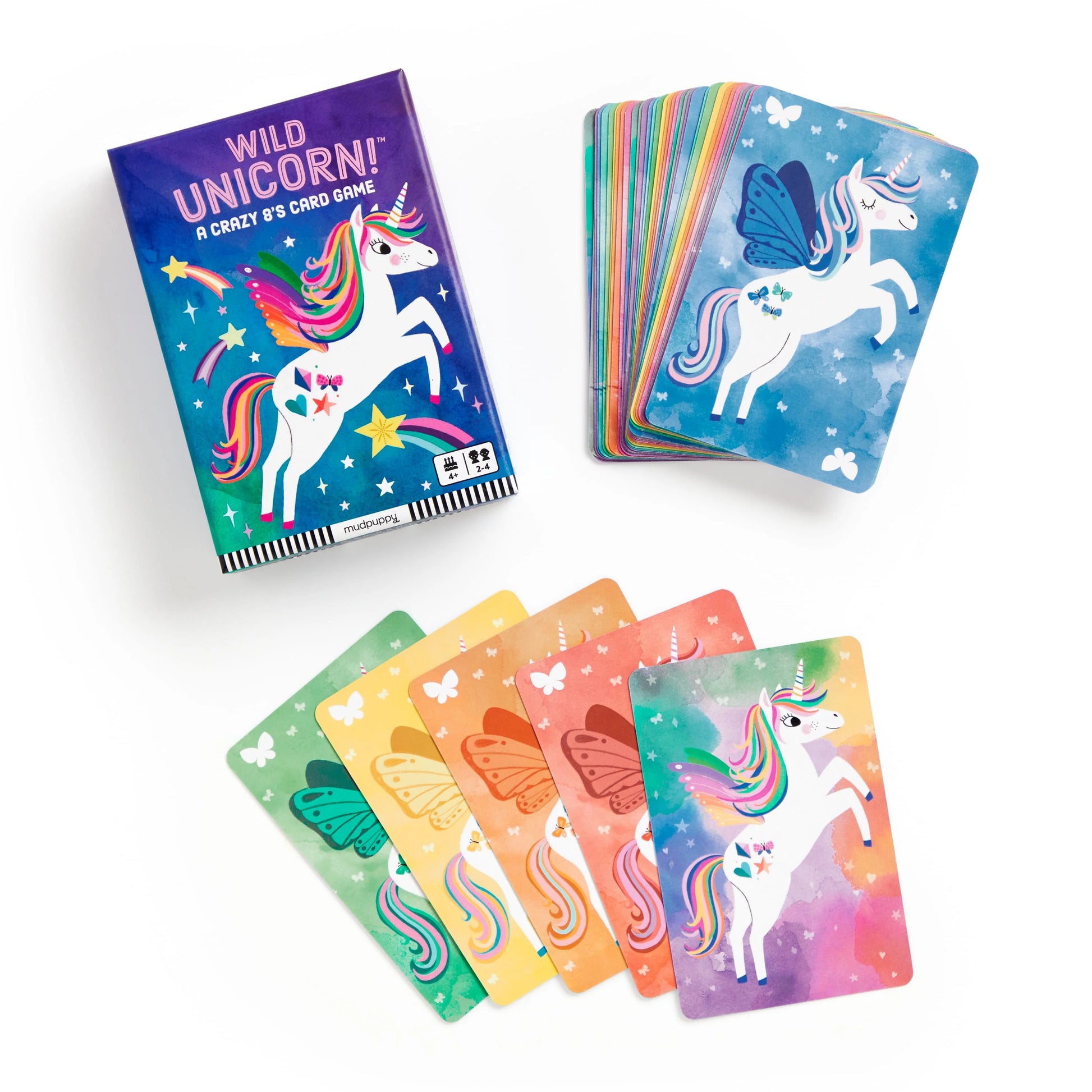 Mudpuppy Wild Unicorn - A Crazy 8's Card Game