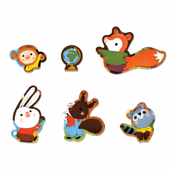 Mudpuppy Forest School 25 Piece Floor Puzzle With Shaped Pieces