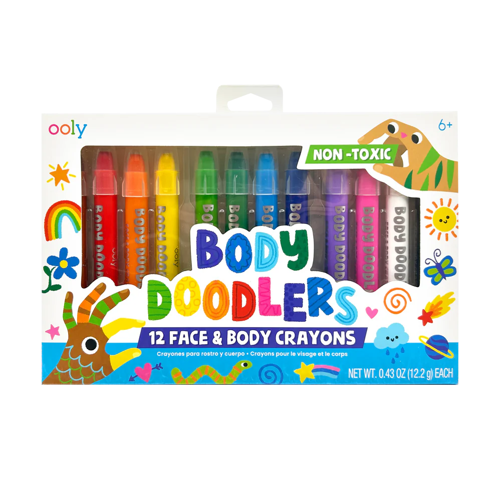 Ooly Body Doodlers Face and Body Crayons - 12 Piece