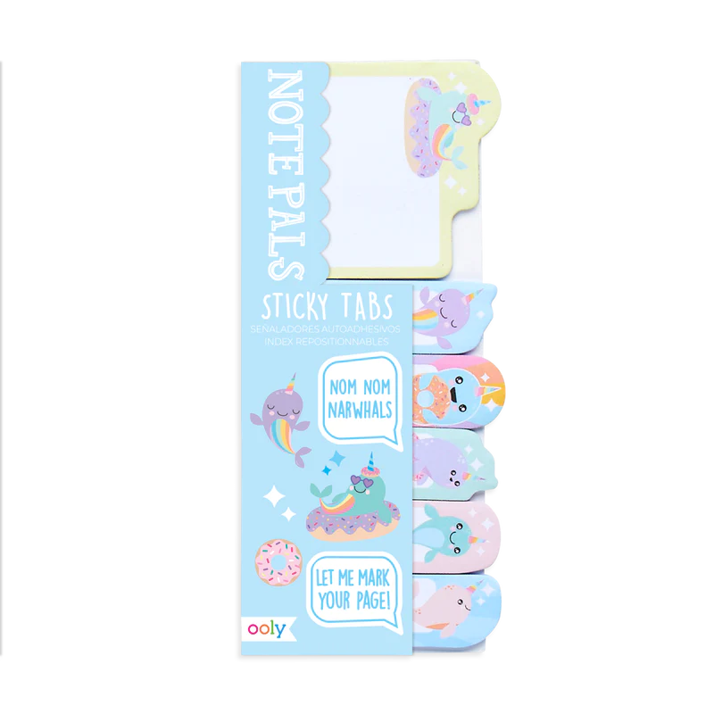 Ooly Note Pals Sticky Tabs - Nom Nom Narwhals