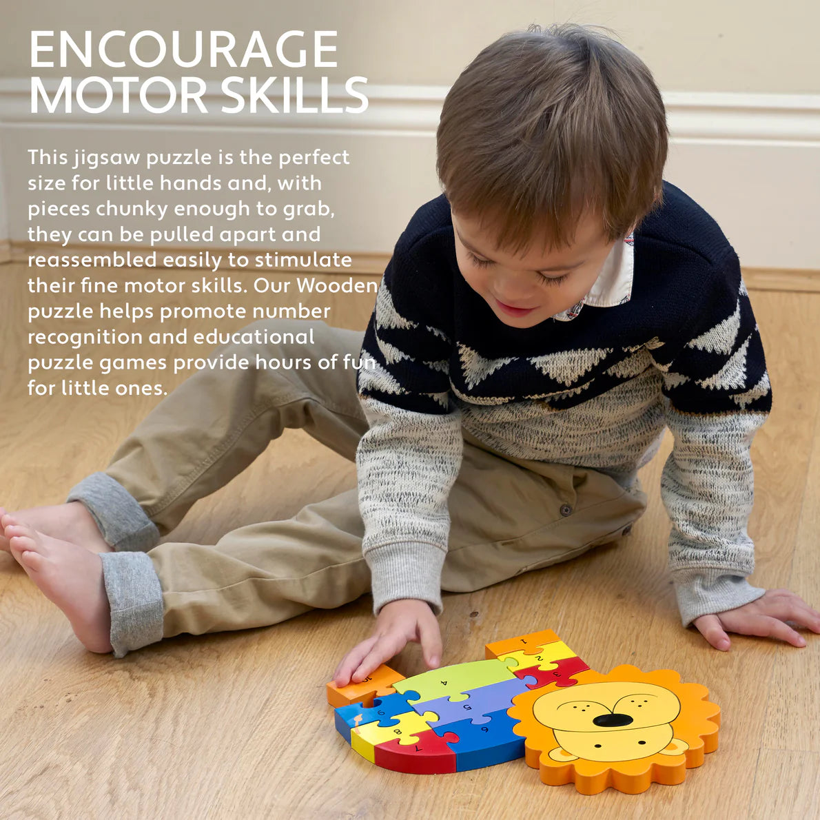 Orange Tree Toys Lion Number Puzzle