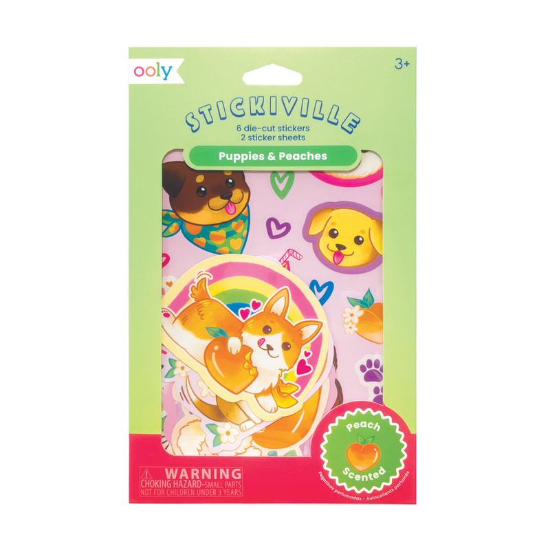 Ooly Stickiville Puppies and Peaches Scented Stickers