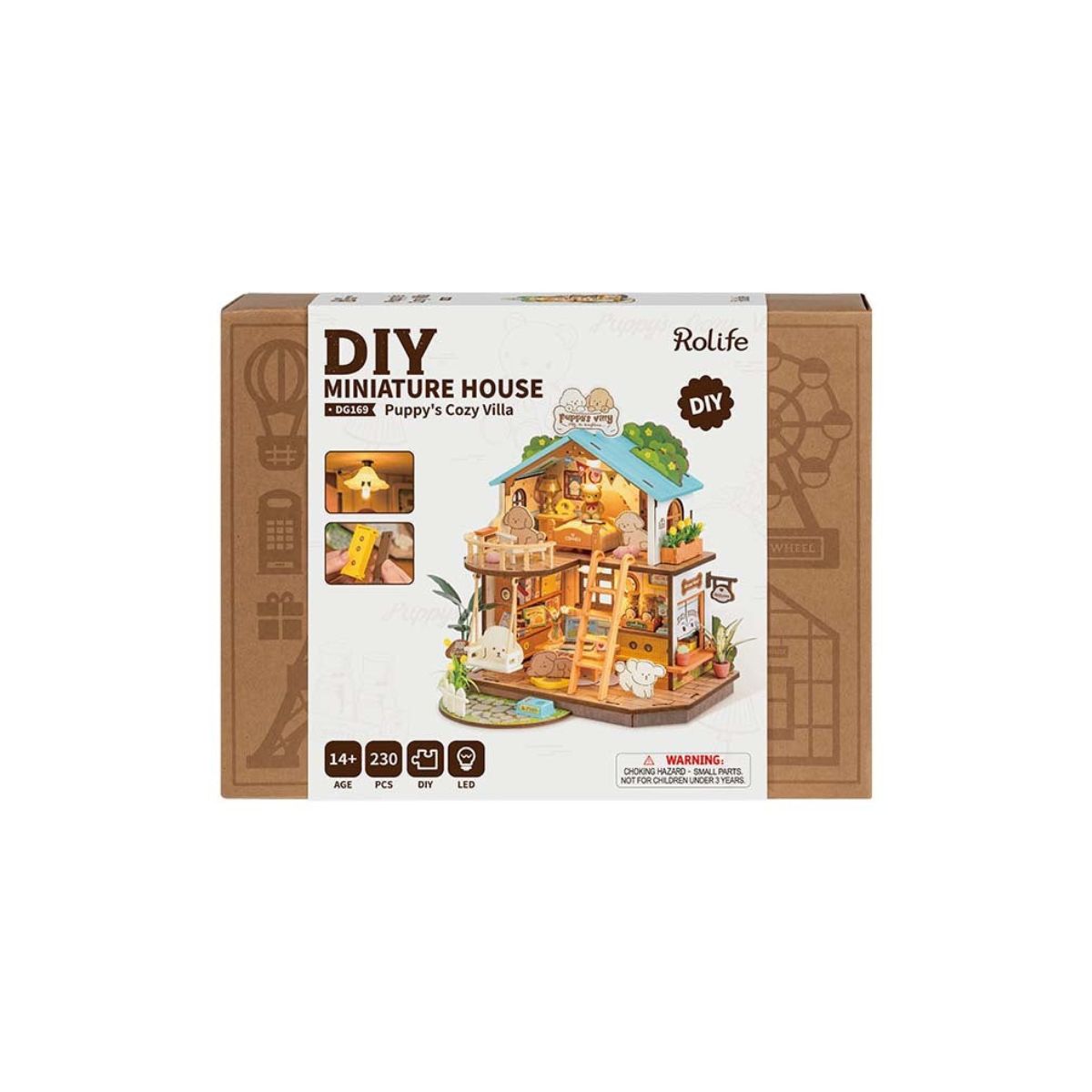 Rolife DIY Miniature House Puppy's Cozy Villa