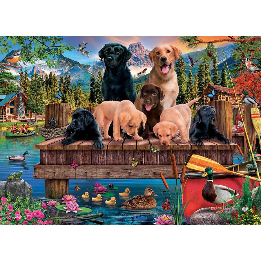 Cobble Hill Pups and Ducks Family Pieces 350 Piece Puzzle