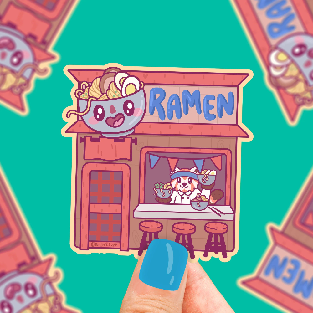 Turtle's Soup Shop Keepers Ramen Booth Vinyl Sticker
