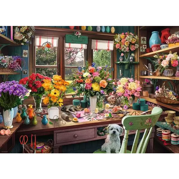 Ravensburger My Haven Number 13: Flower Arranger's Shed 1000 Piece Puzzle