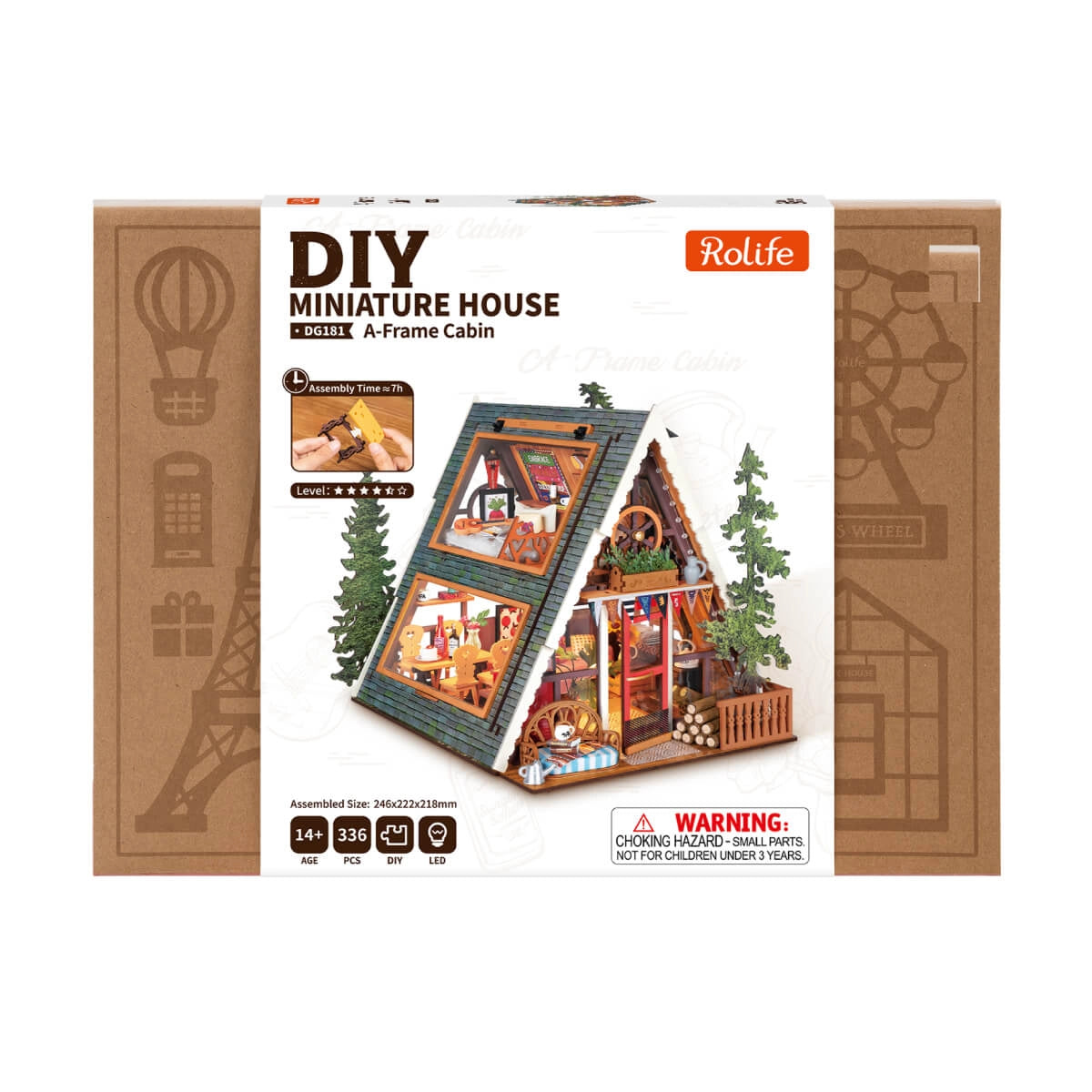 Rolife DIY Miniature House - A-Frame Cabin