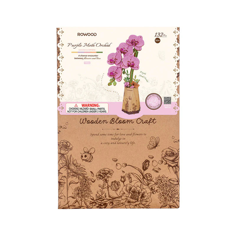 Rowood DIY Flower Puzzle - Purple Moth Orchid