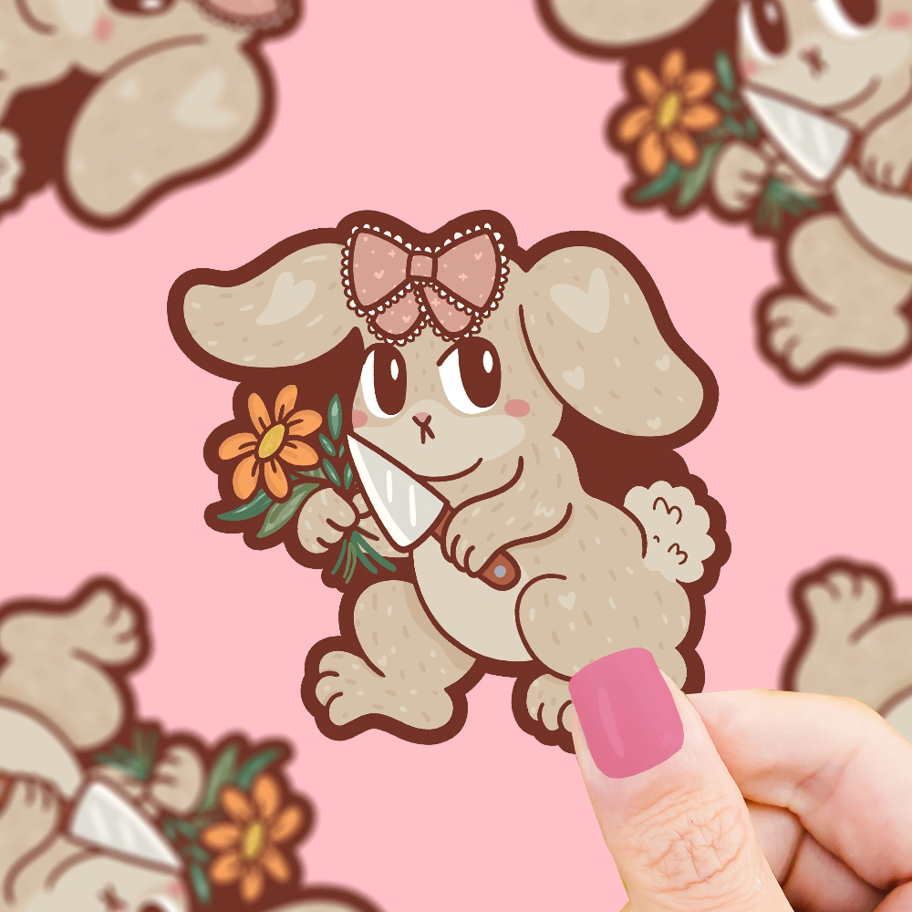 Turtle's Soup Stabby Rabbit Sticker