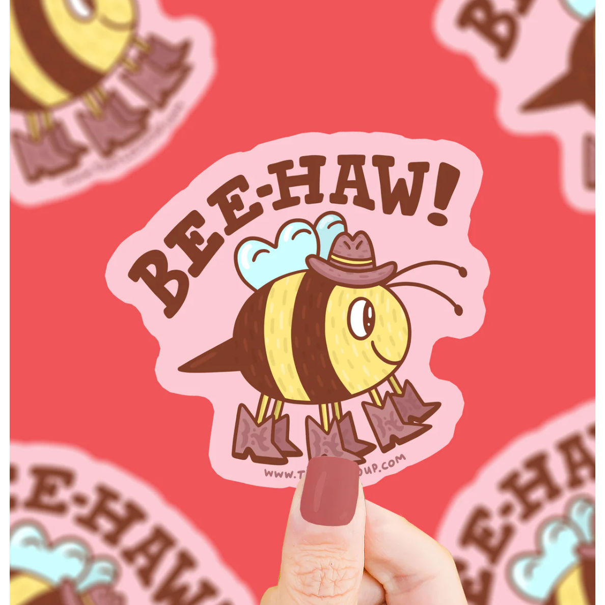 Turtle's Soup Bee Haw Rodeo Bee Vinyl Sticker