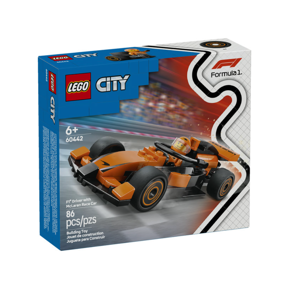 Lego City F1 Driver With McLaren Race Car