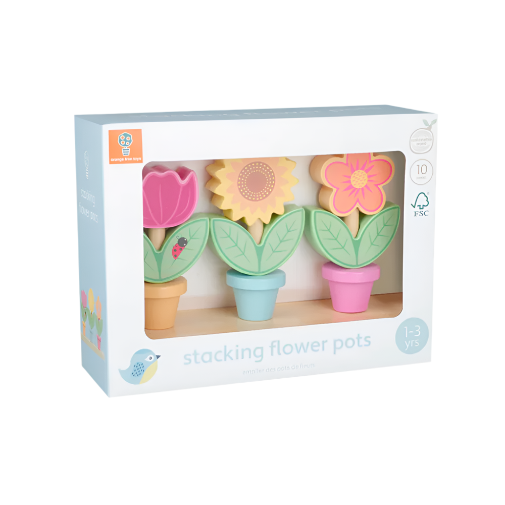 Orange Tree Toys Stacking Flower Pots