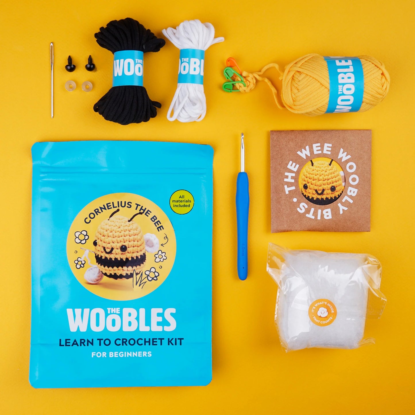 The Woobles Learn To Crochet Kit - Cornelius The Bee