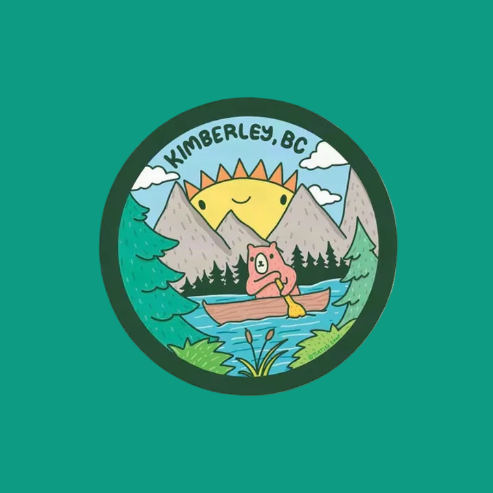 Turtle's Soup Get Lost in Kimberley BC Vinyl Sticker
