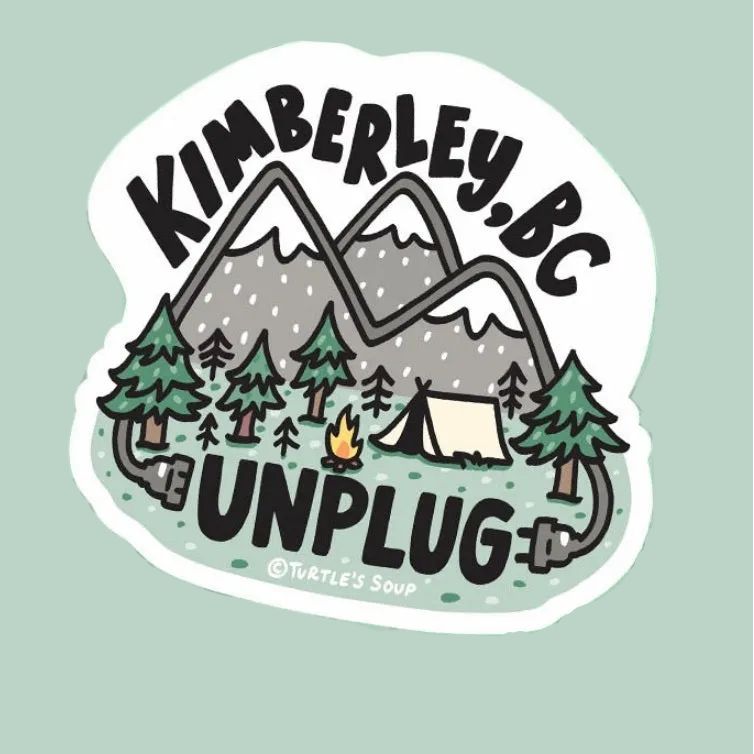 Turtle's Soup Unplug Kimberley, BC Vinyl Sticker