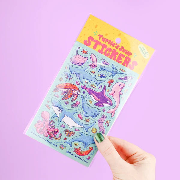 Turtle's Soup Aquarium Sticker Sheet