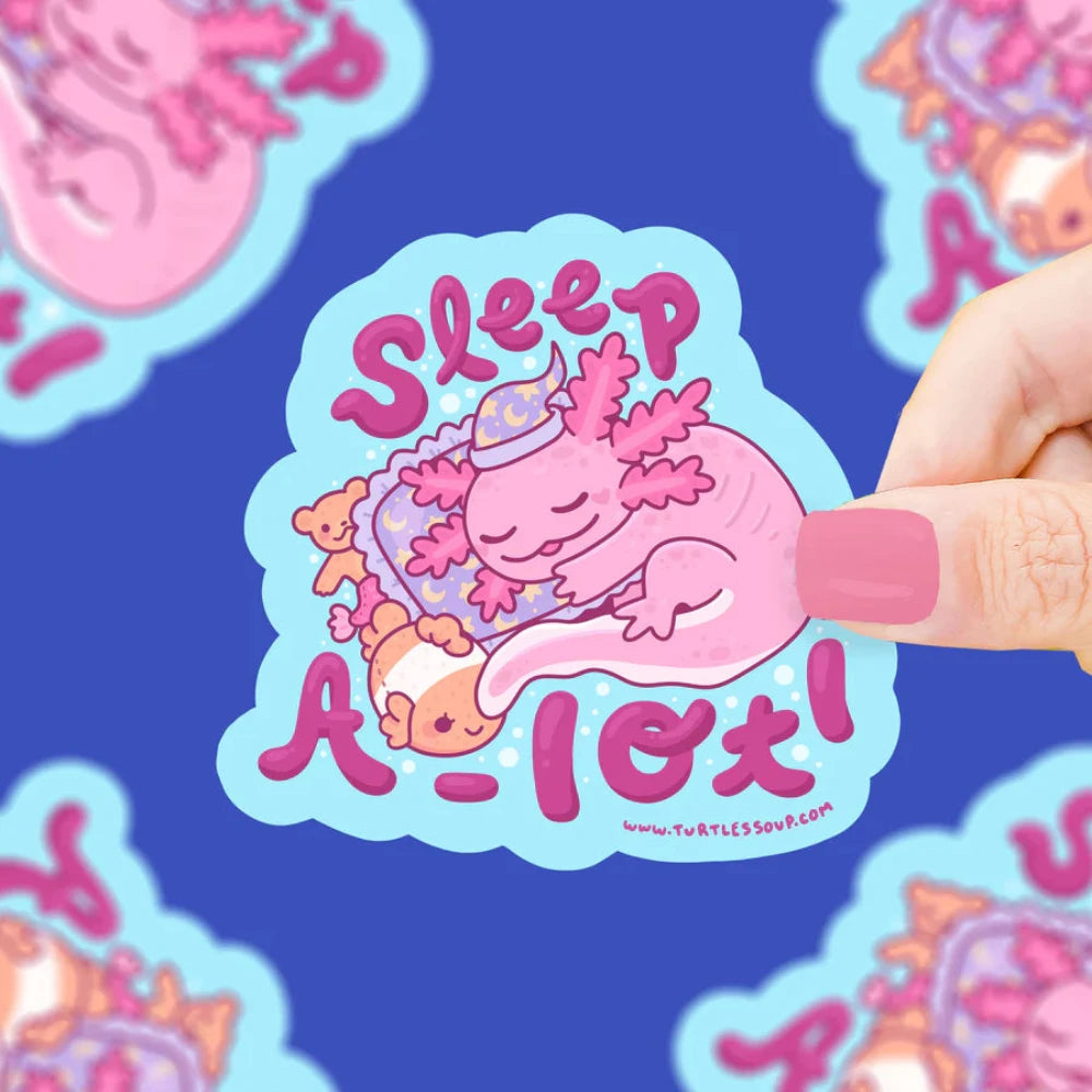 Turtle's Soup Sleep A-Lotl Vinyl Sticker