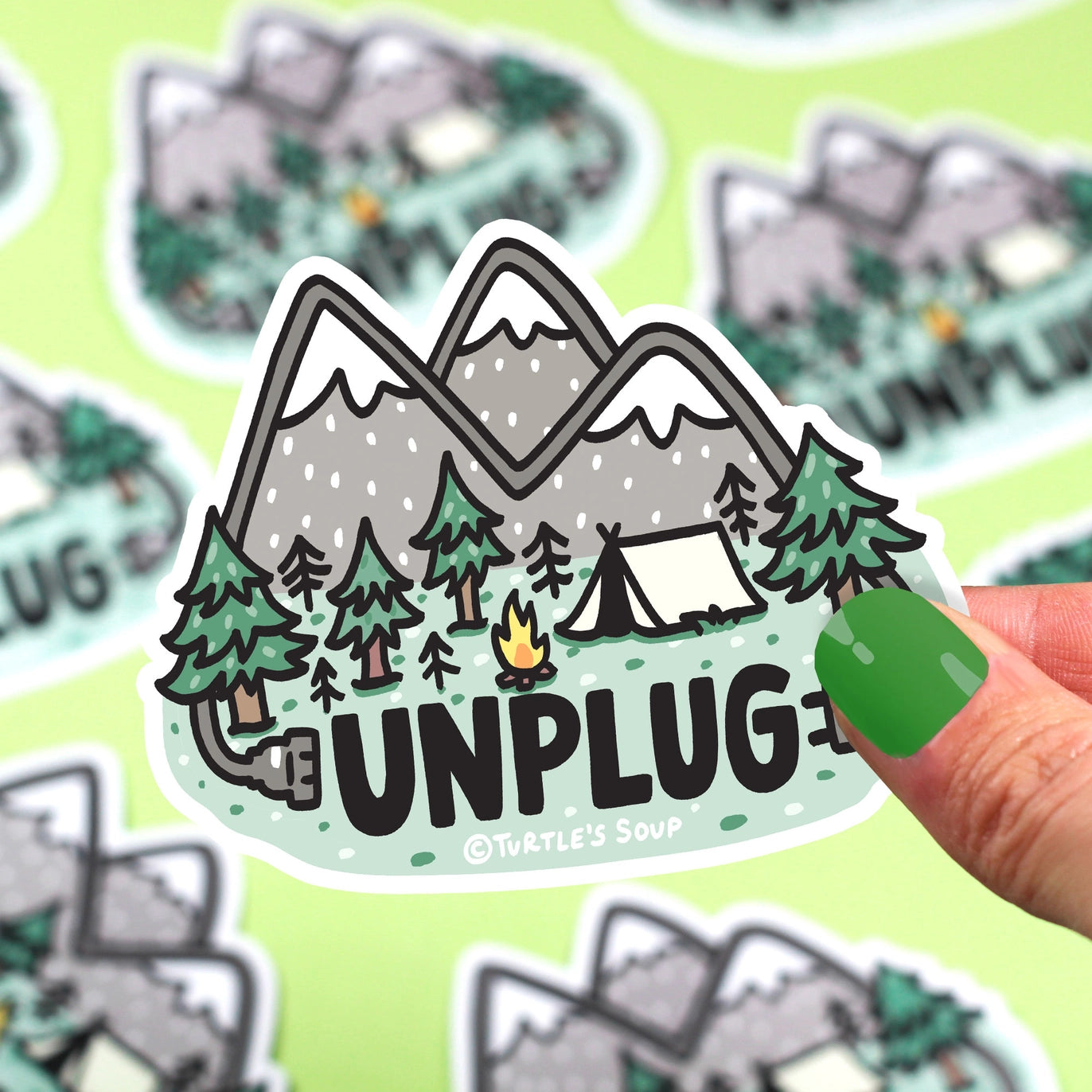 Turtle's Soup Unplug Vinyl Sticker
