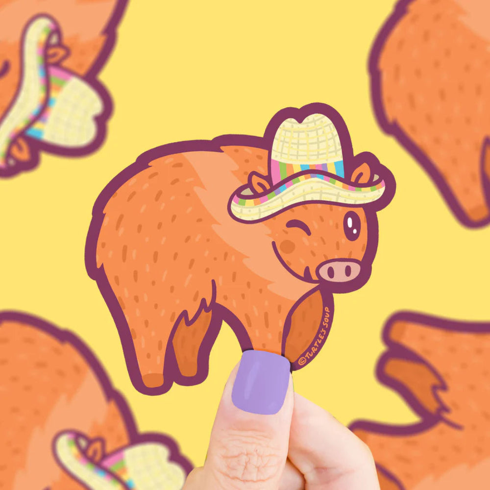 Turtle's Soup Wild West Javelina Vinyl Sticker